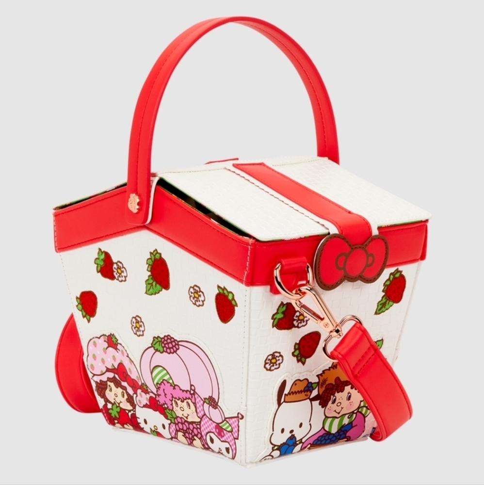 NWT Loungefly Hello Kitty & Friends x Strawberry Shortcake Crossbody Bag - Picture 3 of 5